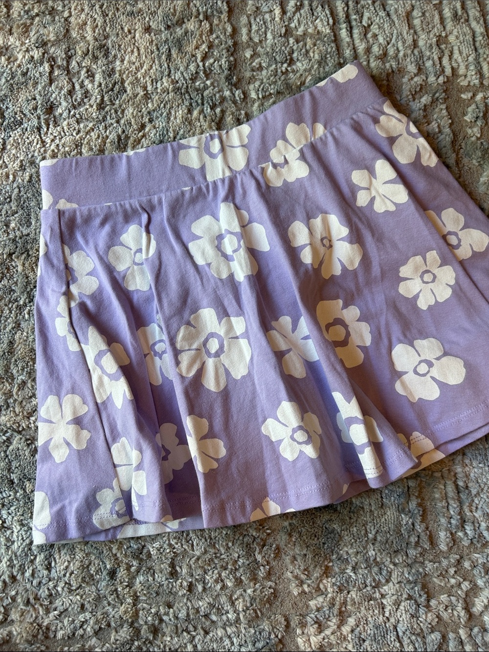 GAP Lavender Floral Skort with White Blooms